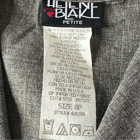 Helene Blake Skirt Suit 8P Gray - Picture 6 of 8